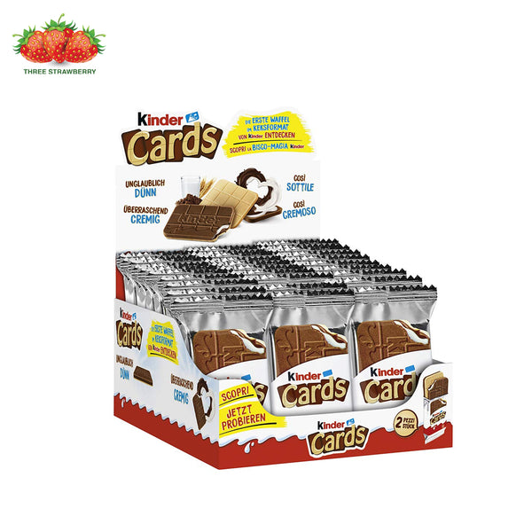 Kinder Cards Wafer Biscuits Cookies + Milk & White Chocolate Multipack 30 x 25G!