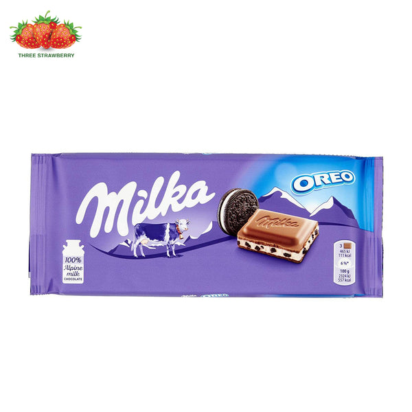 Milka oreo milk chocolate 100gm bar