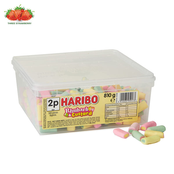 Haribo Rhubarb & Custard 2p Tub 810g