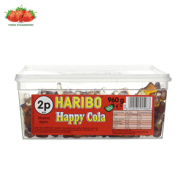 Haribo Happy Cola Bottles 2p Tub 960g