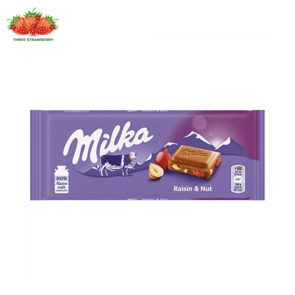 Milka Raisin & Nut Milk Chocolate Bar 100g