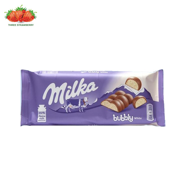 Milka alpine bubbly white chocolate 100gm bar