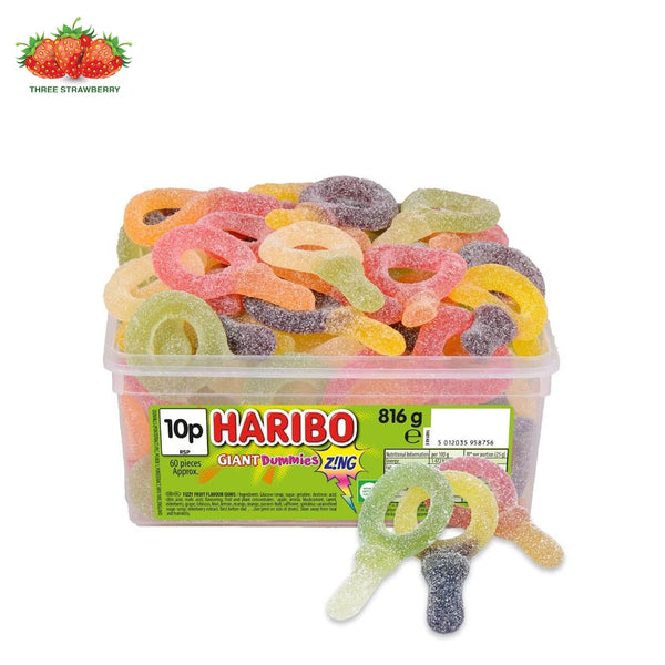 Haribo Giant Dummies Zing 10p Tub 816g