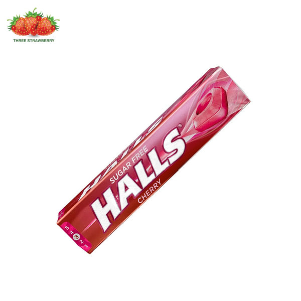 Halls Sugar Free Cherry Menthol Action Sweets 32g