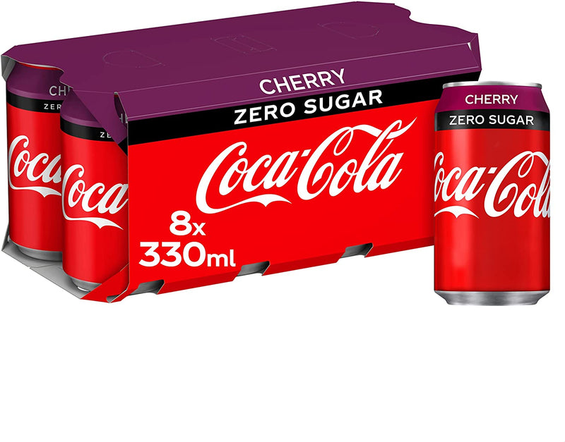 Coca Cola Cherry zero sugar 330 mL cans