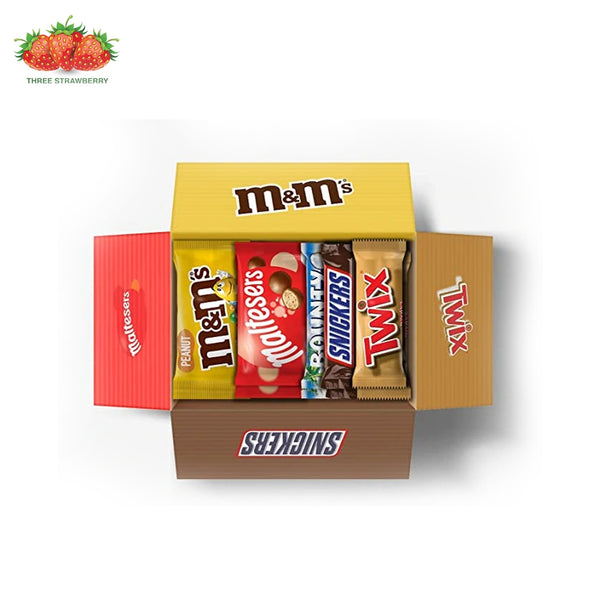 M&M’s, Snickers, Twix & More, Mixed Chocolate Bar Variety Bulk Box, 30 Bars, 1.4kg
