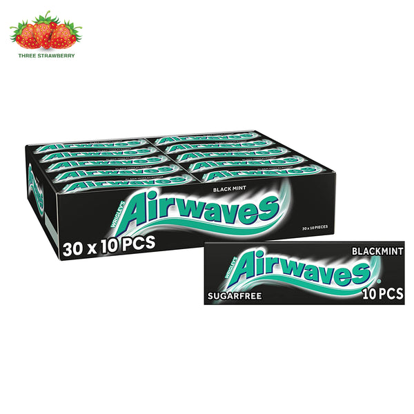 Airwaves Chewing Gum, Sugar free, Black Mint Menthol 10 Pieces