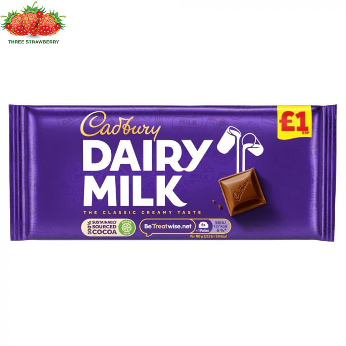 Cadbury Dairy Milk £1 Chocolate Bar 95g