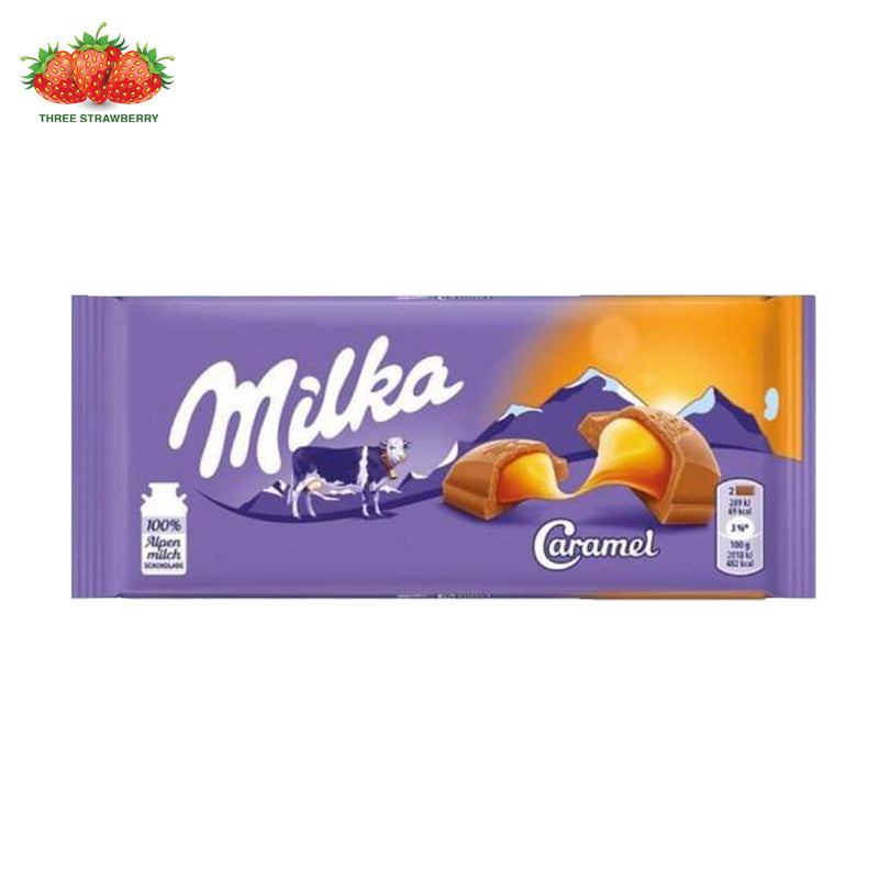 Milka alpine caramel chocolate 100gm bar