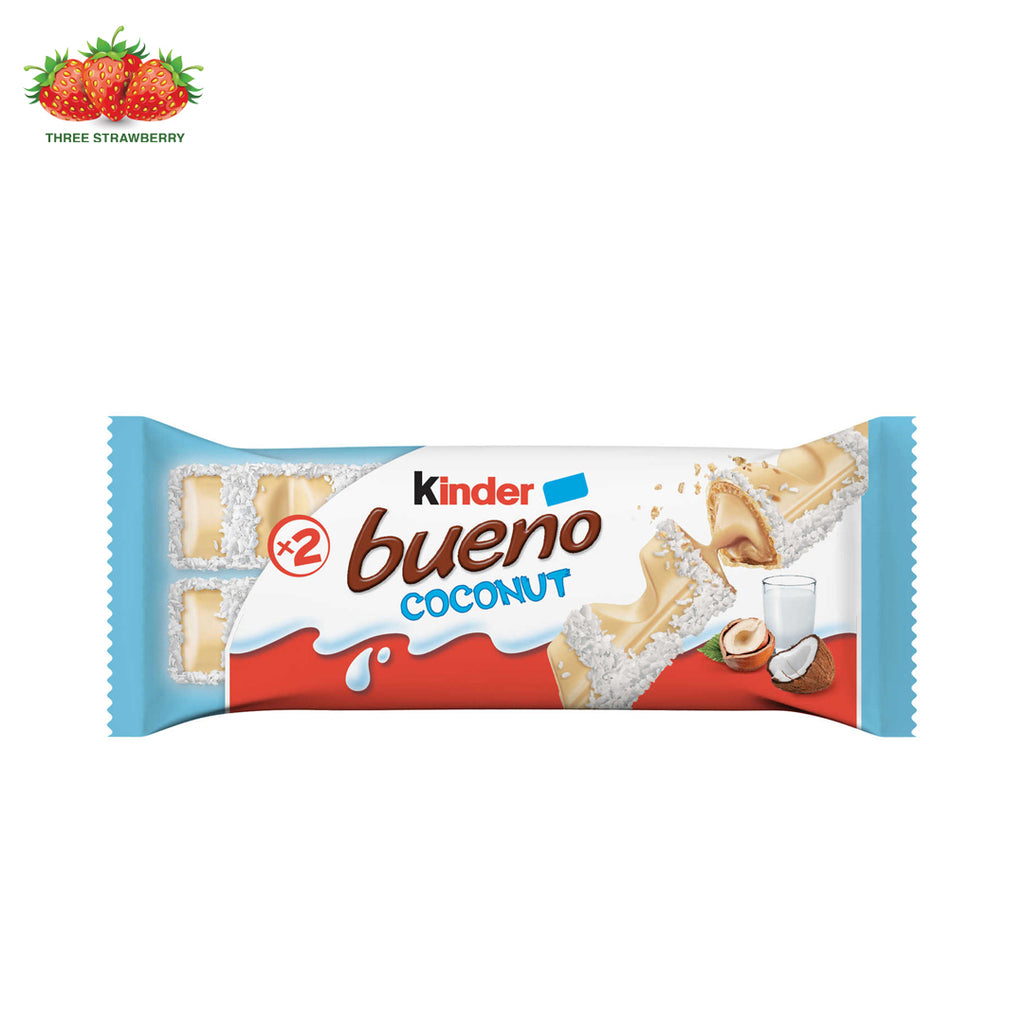 Kinder Bueno white chocolate is a confectionery product brand line