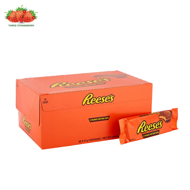 Reese’s Peanut Butter Cups, 3 Milk Chocolate Flavour 51gm Cups