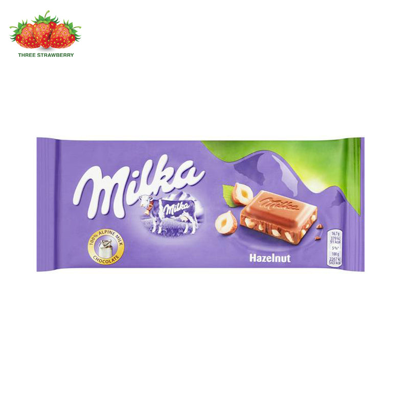 Milka alpine Hazelnut chocolate 100g bar