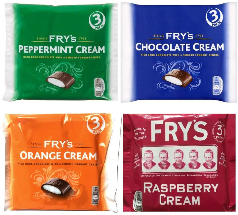 Fry’s Selection Box  – 3 Bars of Each Flavour – 12 Bars in Total