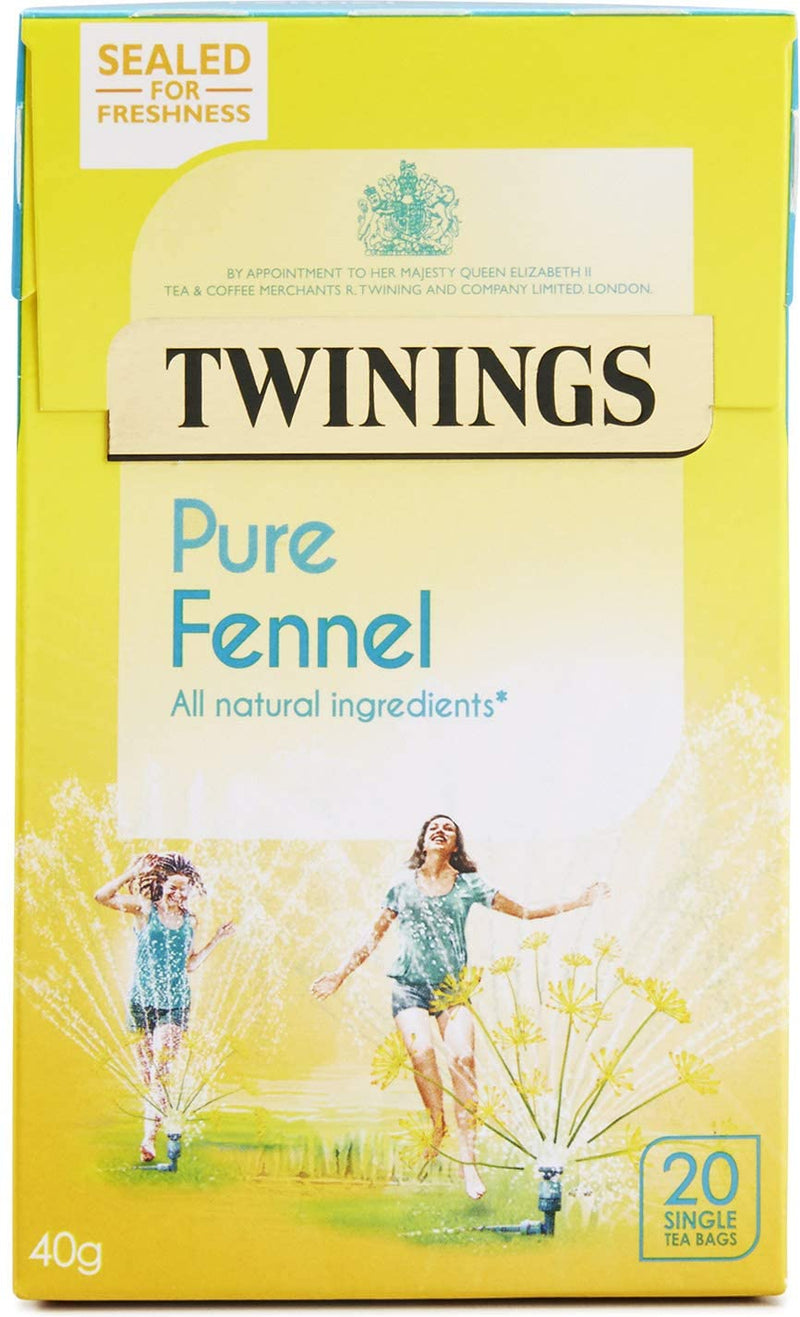 Twinings Pure Fennel Herbal Infusion Tea Bags (Pack of 4 x 20 Bags)