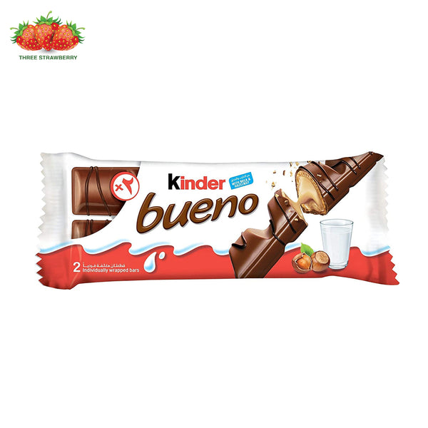 Kinder Bueno Bars, Box of 30 Chocolate, Hazelnut & Wafer Bars