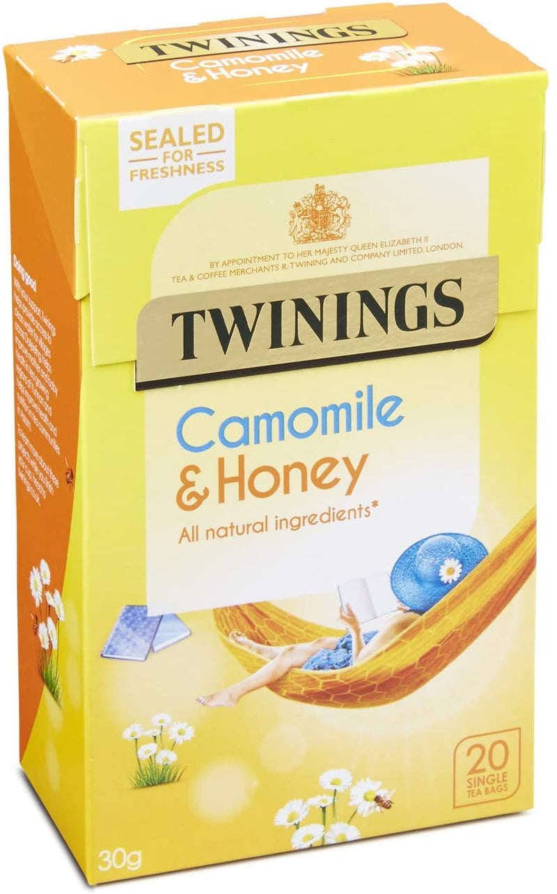 Twinings Camomile and Honey 80 Tea Bags (Pack of 4 x 20 Bags)