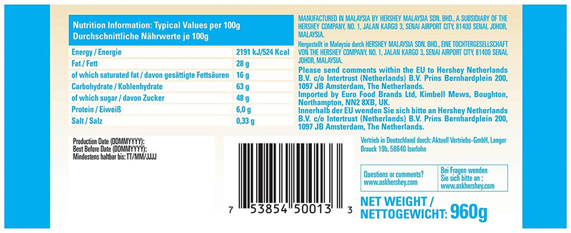 Hershey’s Cookies ‘n’ Crème, White Chocolate Flavour with Cookie Pieces