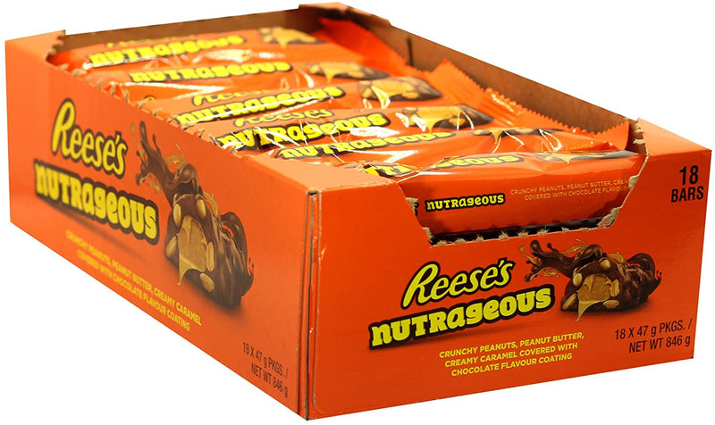 Reese's Peanut Butter Nutrageous Bars, Milk Chocolate Flavour 47gm bar