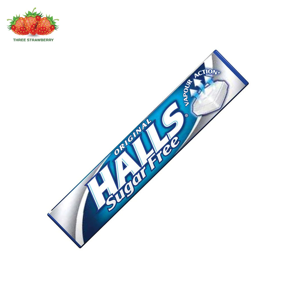 Halls Sugar Free Cherry Menthol Action Sweets 32g