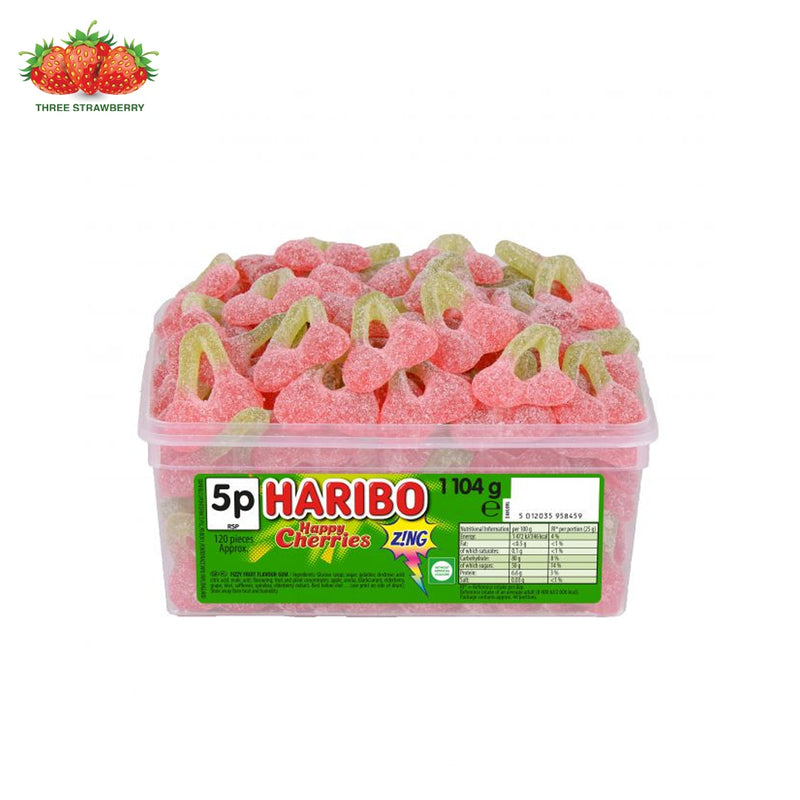 Haribo Happy Cherries Zing 5p Tub 1104gm