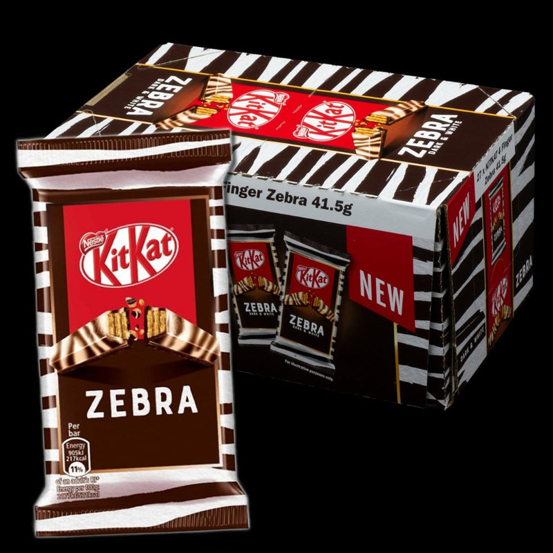 Kit Kat 4 Finger Zebra Dark & White Chocolate Bar 41.5g