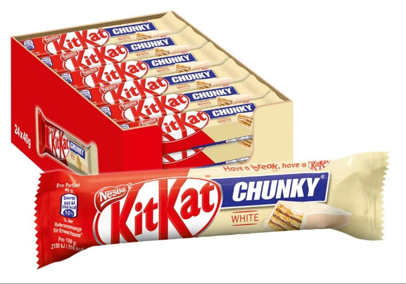 Nestle kitkat chunky white chocolate 40gm bar